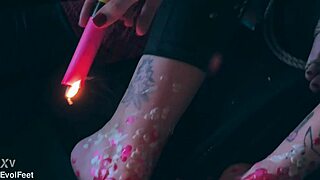 these feet only get wet from kinky bondage games huh??