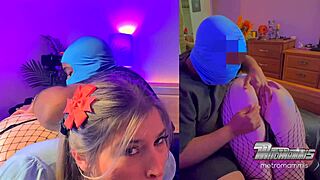 Snow Bunny Pawg Gags on Bbc After Hard Spanking