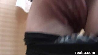 that cute czech teen gets teased hard in the supermarket before her clothes get ripped for intense pov assfucking