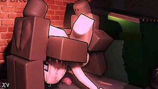 Bratty White Femboy Alley Gangbang Two Big Black Cocks