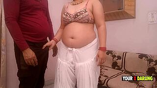 naughty chubby indian milf sucks and fucks tinder stud wildly homemade