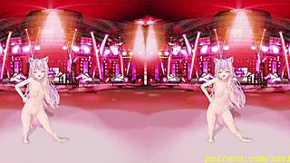 vr180 mmd koyori's nude dance mesmerizes in 3d hentai
