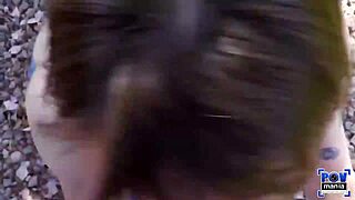 Sailor Luna's big pussy lips drip as she deepthroats Miles Long's huge cock park pov