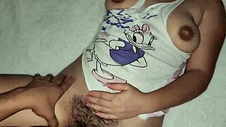 easy teen stepsis moans loud on small cock creampie