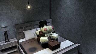 Fucking this horny black slut raw with big black monster cock