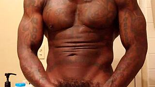 Bodybuilder Slut Worships Hallelujah Johnson's Massive BBC Cock