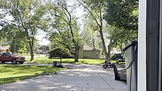 we got caught during public blowjob and hard face fuck