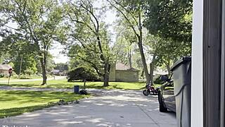 we got caught during public blowjob and hard face fuck