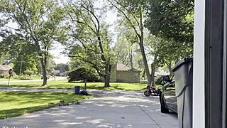 we got caught during public blowjob and hard face fuck