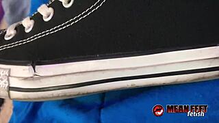 clean my sneakers now or i'll make you worship every inch of these sweaty socks