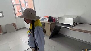 Camping Cosplay: Emma Anturin's Petite Latina Pussy Gets Explored Bent Over in Uniform