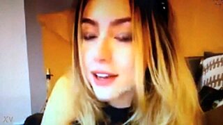 sexy blonde teen slut talks dirty blows on webcam 💋🔥