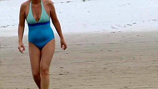 stepmom fucked by friend on beach cums inside then solo play