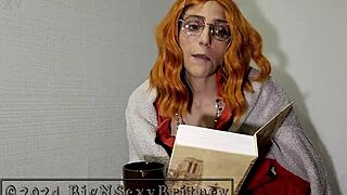 sexy librarian britney big tits blowjob deepthroat facial cum swallow promo