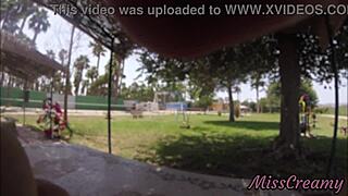 flashing stepdad's cock naked public park groped by strangers