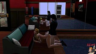 This brunette's pussy gets a blowjob in a hardcore lesbian orgy! 😈