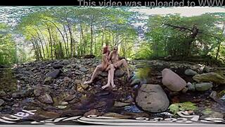 Yanks amateurs ana molly and belle having lesbian fun outdoors