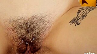 Latina babe begs for cum on hairy pussy