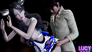 Young Girl with Big Tits Gets Fingered and Assfucked by Monster Cock