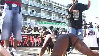 Teen 18+ amateurs give blowjobs and show asses in cfnm freaknik online 25