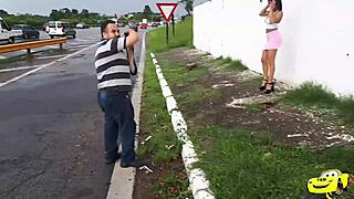 Novinha Tayna Borges and Rob Carvalho in Wild Backstage Action