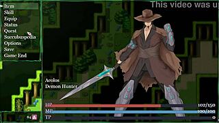 The witch rides for a huge creampie in hentai.