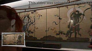 mary jane strips nude in spiderman game, revealing her body in this scene.