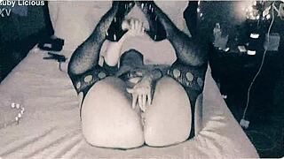 Juicy Rubii Goes Hard with Shaved Pussy Solo Masturbation Again