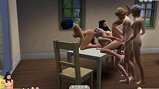 hey, wanna play sims 4 with hot lesbian oral action?