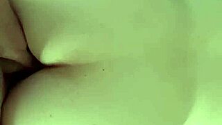 rough doggystyle session fills girlfriend's ass with cum from behind.