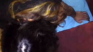 Girlfriend Sucks Passionately at Night