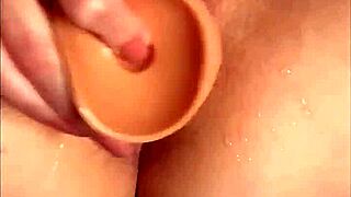 Latina Wife Squirting Hard from Double Dildo Play and Anal Action!