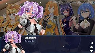 Crypto Girls Parody: Blonde and Redhead Shemale with Monster Cock