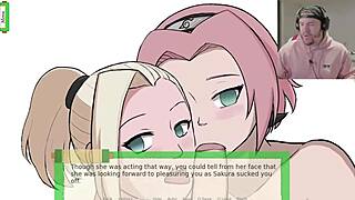 sakura and ino chase after the jikage rising in uncensored hentai threesome