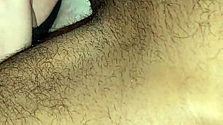 a babe performs a close-up blowjob and handjob