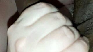 a babe performs a close-up blowjob and handjob