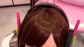 tiktoker girl cosplays d va