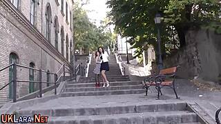 Mature British Lesbian Rubs in Heels and Stockings