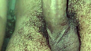 Giant dick grows intensely during gay fucking.