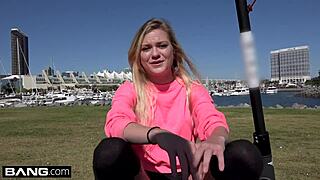 hey chloe foster, why flash your tight pussy in public like that?