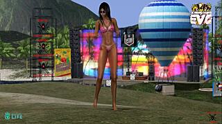 Hot summer day with a dancing teen