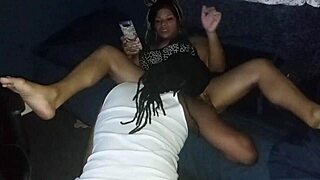 angelg and kuzz, just a taste of fingering that shaved pussy while masturbating with cock