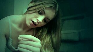 teen sucking pov, gets monster cock cumshot