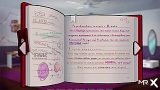 Cartoon teen's diary reading and sex scenes in Summer Time Saga