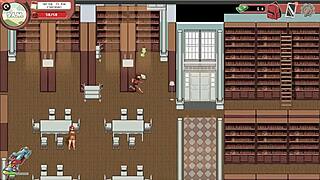 in the spooky hentai game, i flash my monster cock to the nerdy girl in the public library