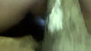 my creamy pussy rides that big black monster cock so hard, cumming everywhere.