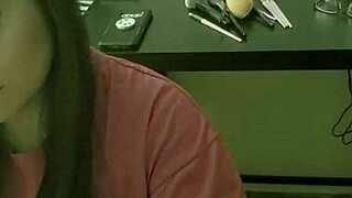 Asian beauty gives detailed handjob leading to cumshot facial