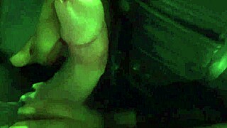 Dark Dea swallows huge white cock