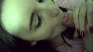 alina's giving this mega blowjob while bent over in doggystyle, so hot! 😍