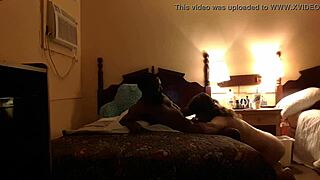 She sucks black cock as a whore in interracial blowjob scene